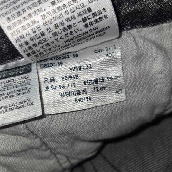 Levi's 501 CT Jeans Mens 38x32 (38x31) Button Fly Black Acid Wash Denim Straight - Picture 5 of 10